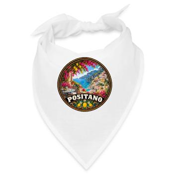Positano Italien Mittelmeer Küste Urlaub - Bandana - Weiß - Vorne