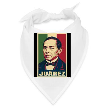 Benito Juárez Mexiko Pop Art - Bandana - Weiß - Vorne