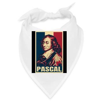 Blaise Pascal France Pop Art - Bandana - Weiß - Vorne
