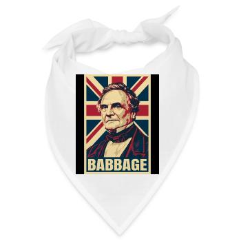 Charles Babbage UK Pop Art - Bandana - Weiß - Vorne
