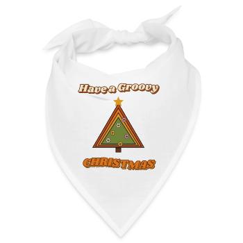 Hab einen coolen Retro-Weihnachtsbaum - Bandana - Weiß - Vorne