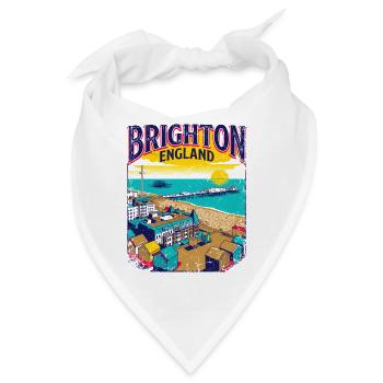 City Retro Brighton England Seaside Coastal - Bandana - Weiß - Vorne