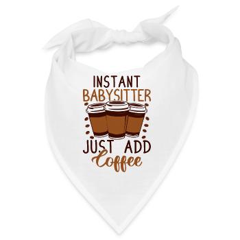 Tagesmutter Instant Just Add Coffee Nanny - Bandana - Weiß - Vorne