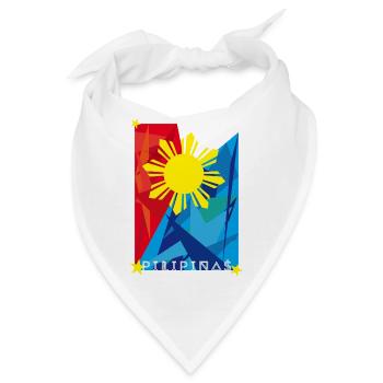 Philippinen Sonnenflagge Filipino Pride - Bandana - Weiß - Vorne