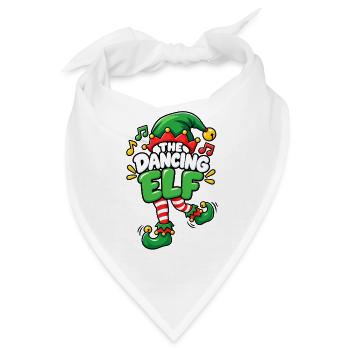 Tanzender Elf mit Musikmütze - Bandana - Weiß - Vorne