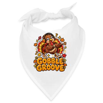 Gobble Groove Herbst-Turkey mit Musik - Bandana - Weiß - Vorne