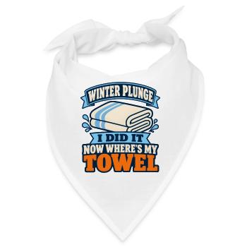 Winter Sprung Kaltwasser-challenge Schwimmfinisher - Bandana - Weiß - Vorne