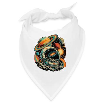 Astronomie Retro Galaxie - Bandana - Weiß - Vorne