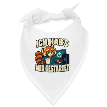Ich hab’s neu gestartet – IT-Support Admin Spruch - Bandana - Weiß - Vorne