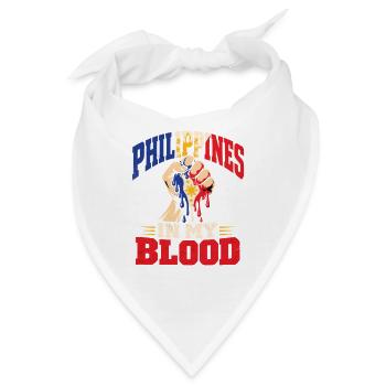 Philippinische Wurzeln Amerikanische Heimat - Bandana - Weiß - Vorne