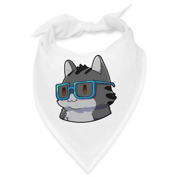  Mathe Katze Nerd - Bandana - Weiß - Vorne