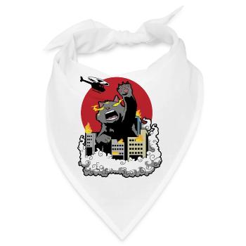  Catzilla Monsterkatze - Bandana - Weiß - Vorne