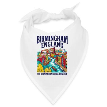View City Birmingham England Canal Quarter - Bandana - Weiß - Vorne