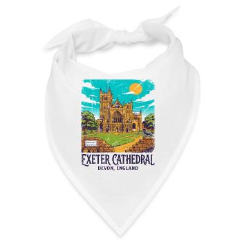 City Vintage Exeter Cathedral Devon England Sept - Bandana - Weiß - Vorne