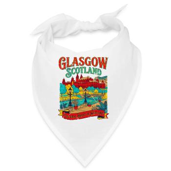 View City Glasgow Scotland Cultural Heart - Bandana - Weiß - Vorne
