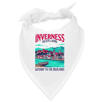 City Inverness Scotland Gateway To The Highlands - Bandana - Weiß - Vorne