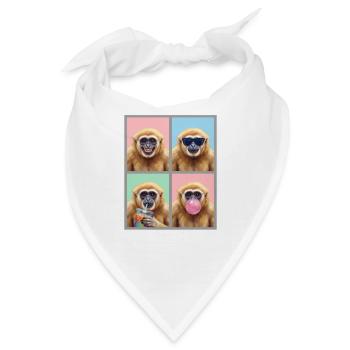 Gibbons Gibbon - Bandana - Weiß - Vorne