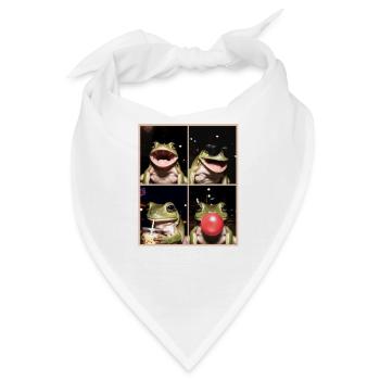 Frösche Frosch - Bandana - Weiß - Vorne