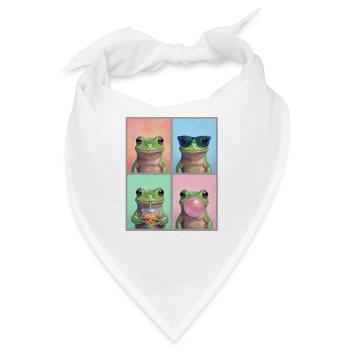 Frösche Frosch - Bandana - Weiß - Vorne