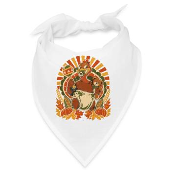 Thanksgiving-Truthahn als freches Baby - Bandana - Weiß - Vorne
