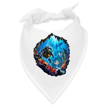 Taucher Unterwasserruinen Expedition Tauchen - Bandana - Weiß - Vorne