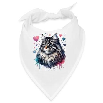 Norwegische Waldkatze - Bandana - Weiß - Vorne