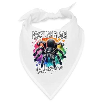 Schwarze Vogelspinne Flüsterer - Bandana - Weiß - Vorne