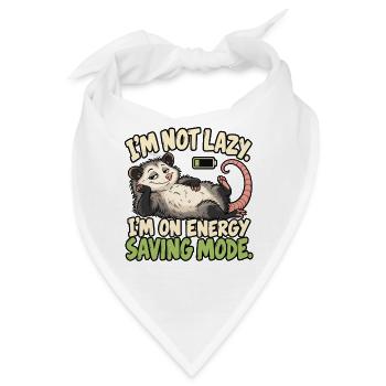 Ich bin nicht faul Energiesparmodus - Bandana - Weiß - Vorne