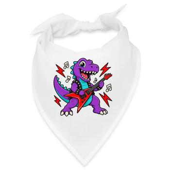 Dino Gitarrist - Bandana - Weiß - Vorne