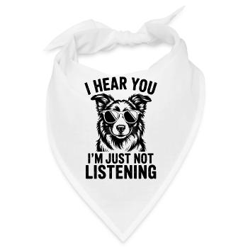 Border Collie Spruch Witz Border CollieGeschenk - Bandana - Weiß - Vorne