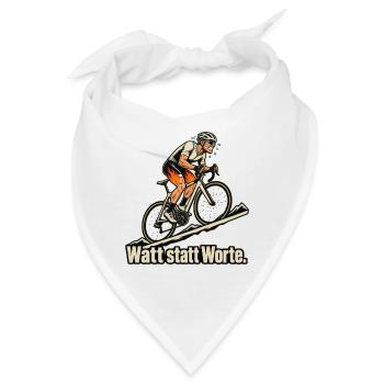 Rennradfahrer Radsport Watt statt Worte - Bandana - Weiß - Vorne