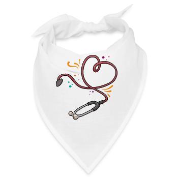 Nurse Life Stethoskop - Bandana - Weiß - Vorne