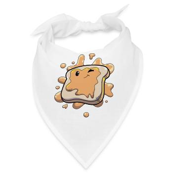 Erdnussbutter Brot Humor - Bandana - Weiß - Vorne