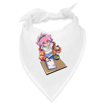 Ramen Anime Zeichnen - Bandana - Weiß - Vorne