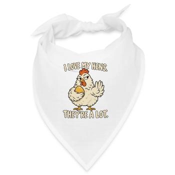 Hennenliebe: freches Huhn - Bandana - Weiß - Vorne