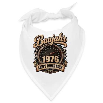 Baujahr 1976 Runder 50. Geburtstag 50 Jahre - Bandana - Weiß - Vorne