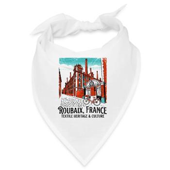 Vintage Roubaix France Textile Heritage And - Bandana - Weiß - Vorne