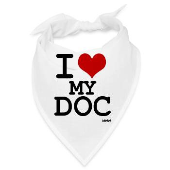 i love my doc - Bandana - Weiß - Vorne