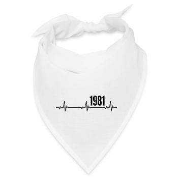 1981 Geschenk 1981 Retro 1981 Original 1981 Jahrgang - Bandana - Weiß - Vorne