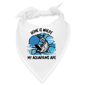 Aquarium Aquarianer Fische Zierfische Aquaristik - Bandana - Weiß - Vorne