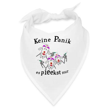 Keine Panik vor der Spritze - Bandana - Weiß - Vorne