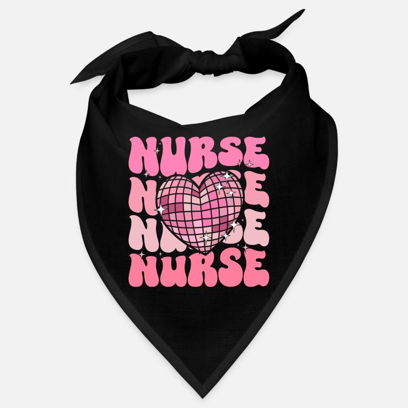 Krankenschwester Krankenschwester Bunte Retro Disco Krankenschwester Bandana