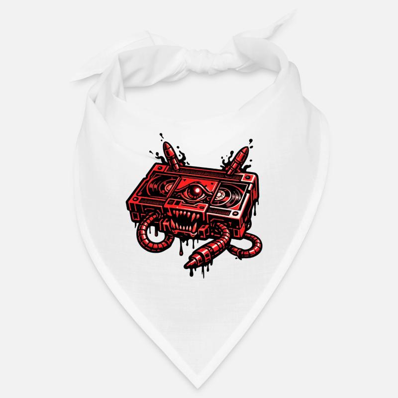 Red Demon Robot with Cable Hands Bandana