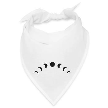 Lunar Phases - Minimalistic - Moon phases - Bandana - Weiß - Vorne