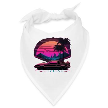 Vaporwave Ästhetik - Bandana - Weiß - Vorne