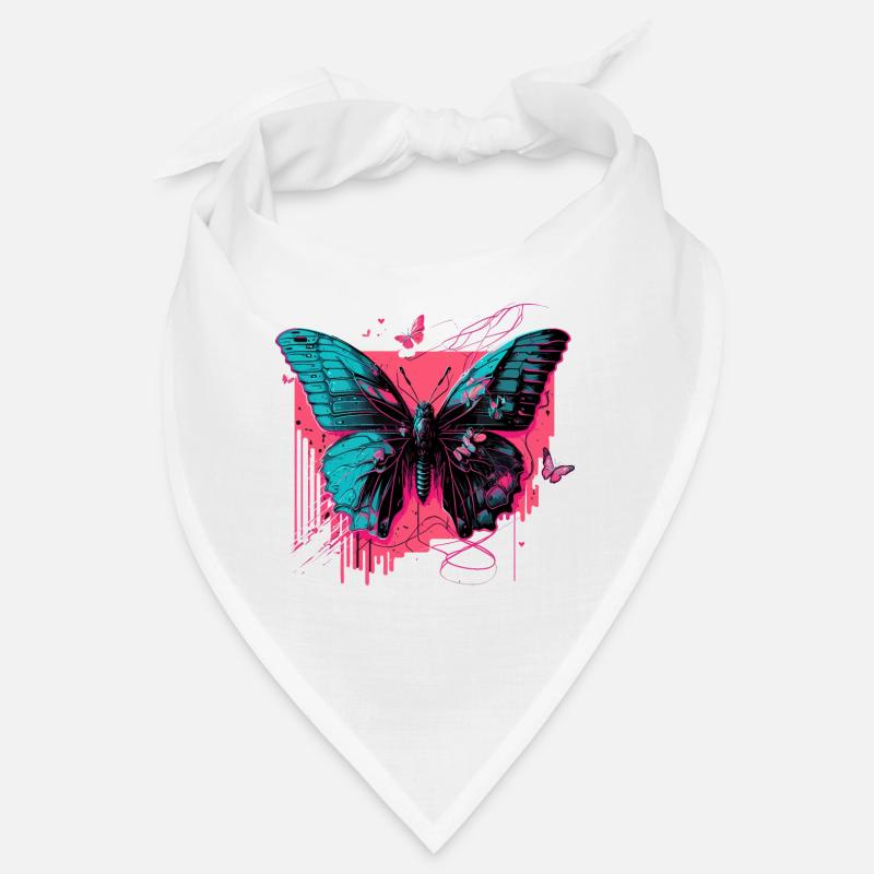 Schmetterling im Technicolor-Schein Bandana