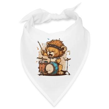 Rhythmus des Löwen - Bandana - Weiß - Vorne
