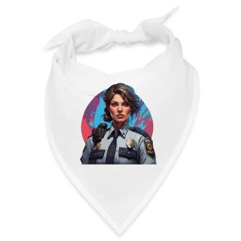 Polizei / Einsatz / Beruf / Job / Einsatzkräfte - Bandana - Weiß - Vorne