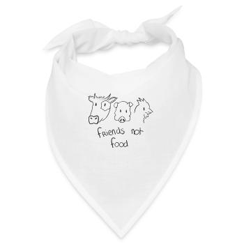Freunde kein Futter - Bandana - Weiß - Vorne