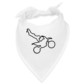 Motorrad Cross Freestyle Moto Trace - Bandana - Weiß - Vorne